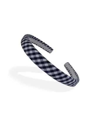 School Headband Navy/White Check